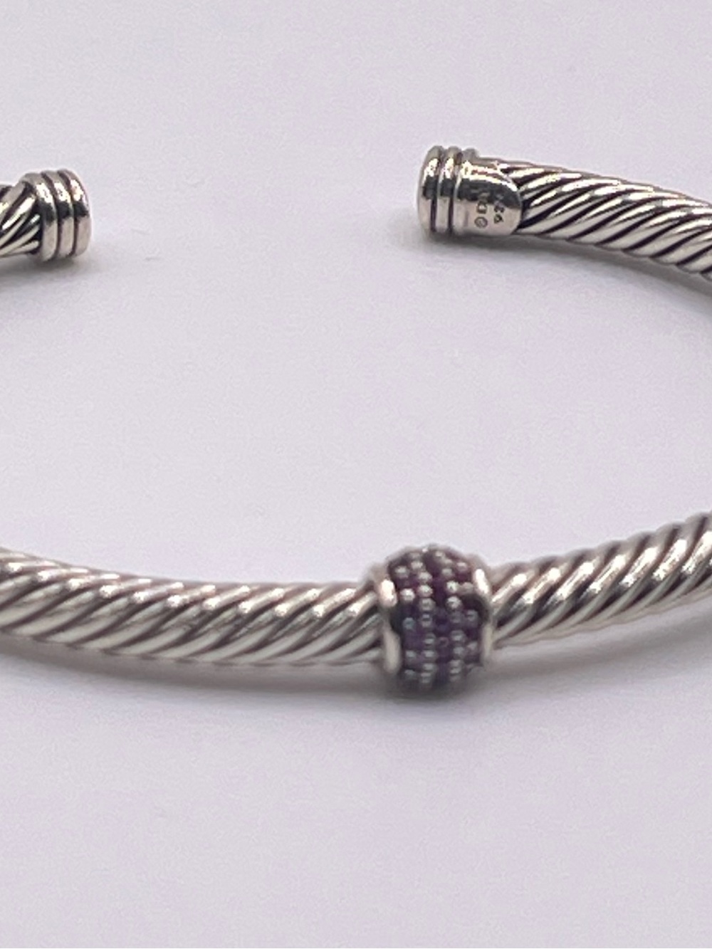 David Yurman 5mm Cable Classics Bracelet with Pink Diamonds - Picture 7 of 10